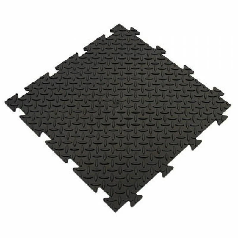 Garage Interlocking Floor Tiles Vinyl Workshop Flooring Checked Bubble Matting