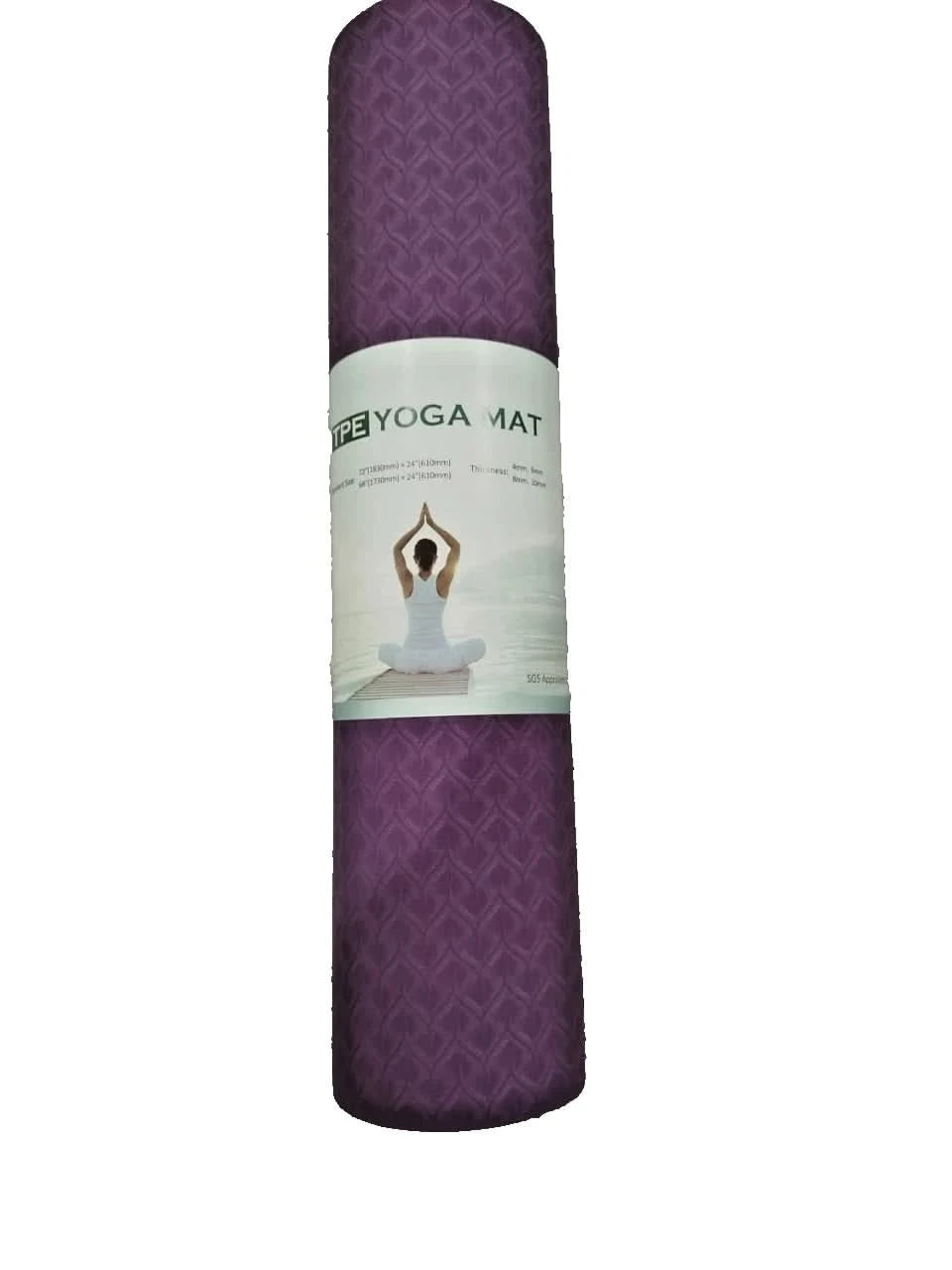 Yoga Mat 5mm Thick Non-Slip Floor Exercise Gym Fitness Workout – Purple