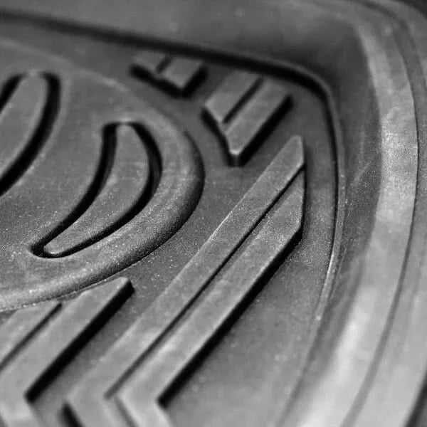 Heavy Duty Universal Car Floor Mats Black Rubber Deep Tray Mud Mats Set of 4 HD