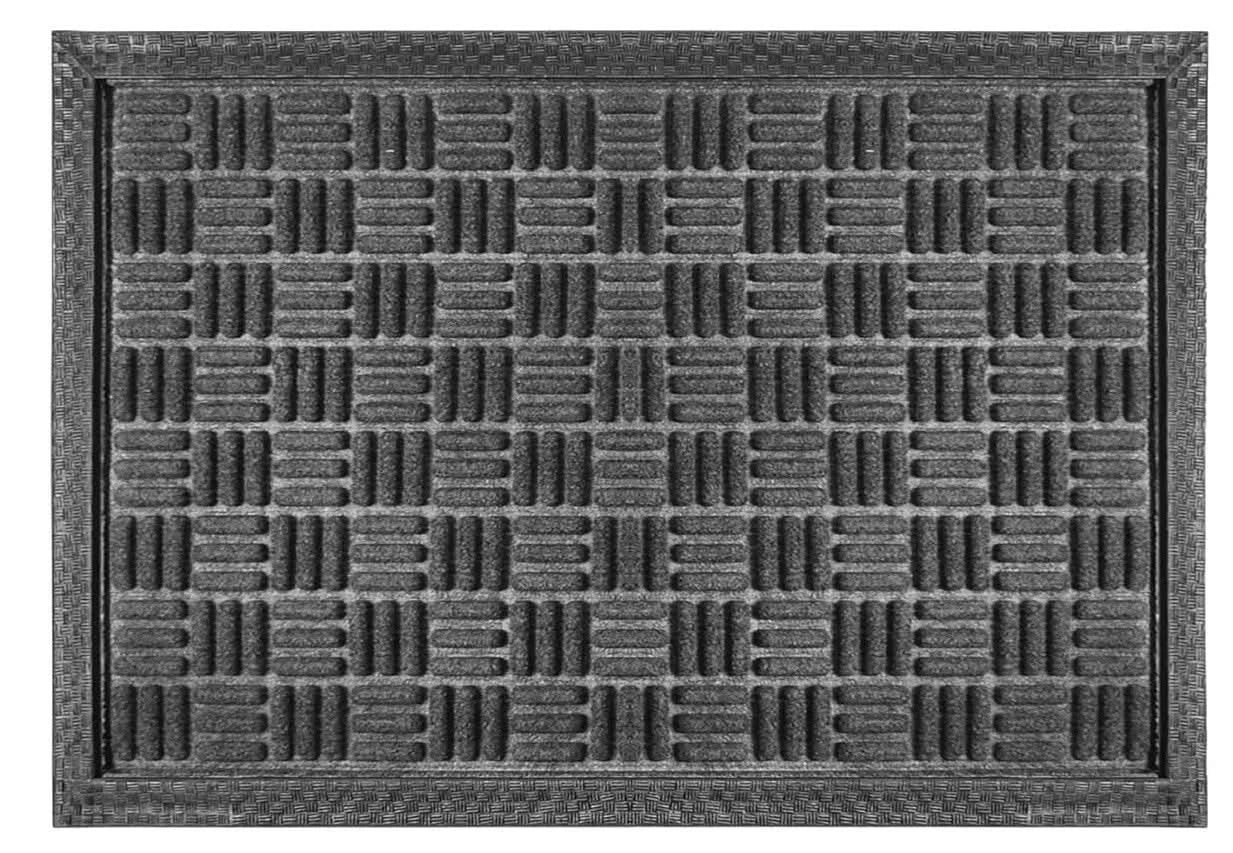 Dirt Trapper Door Mat Indoor Outdoor Rubber Floor Mat Washable Non-Slip 40x60cm