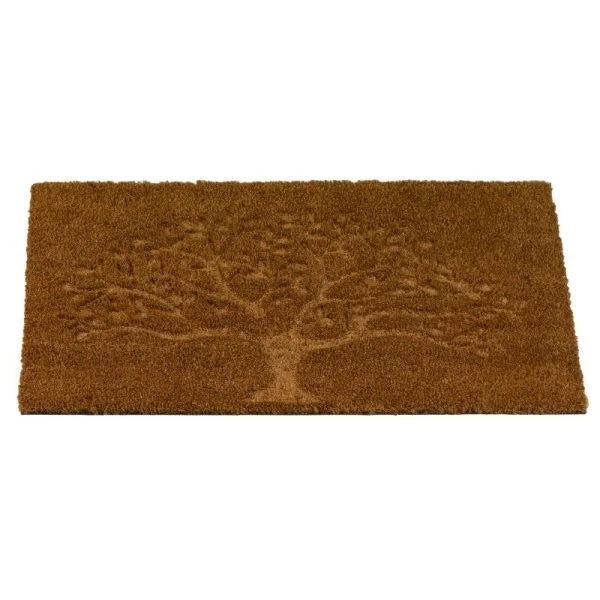 Coir Tree Door Mat Large Heavy Duty Natural Indoor Outdoor Entrance Home 45x75cm