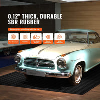 Diamond-Plate Rubber Flooring Roll 3mm x 4ft x 8ft Garage Floor Mat SBR