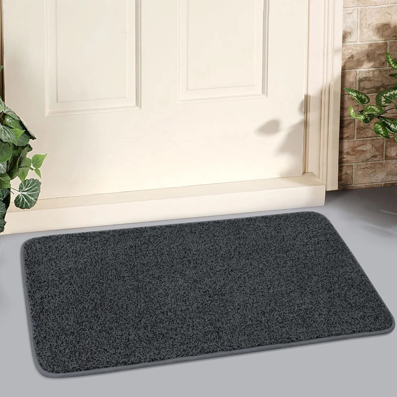 Indoor Doormat, Super Absorbs Mud Mat, Washable Non-Slip Backing Clean Door M...