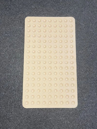 TRIXES Non-Slip Bath Mat - Cream Rubber Mat with Suction Pads for Bath or Shower
