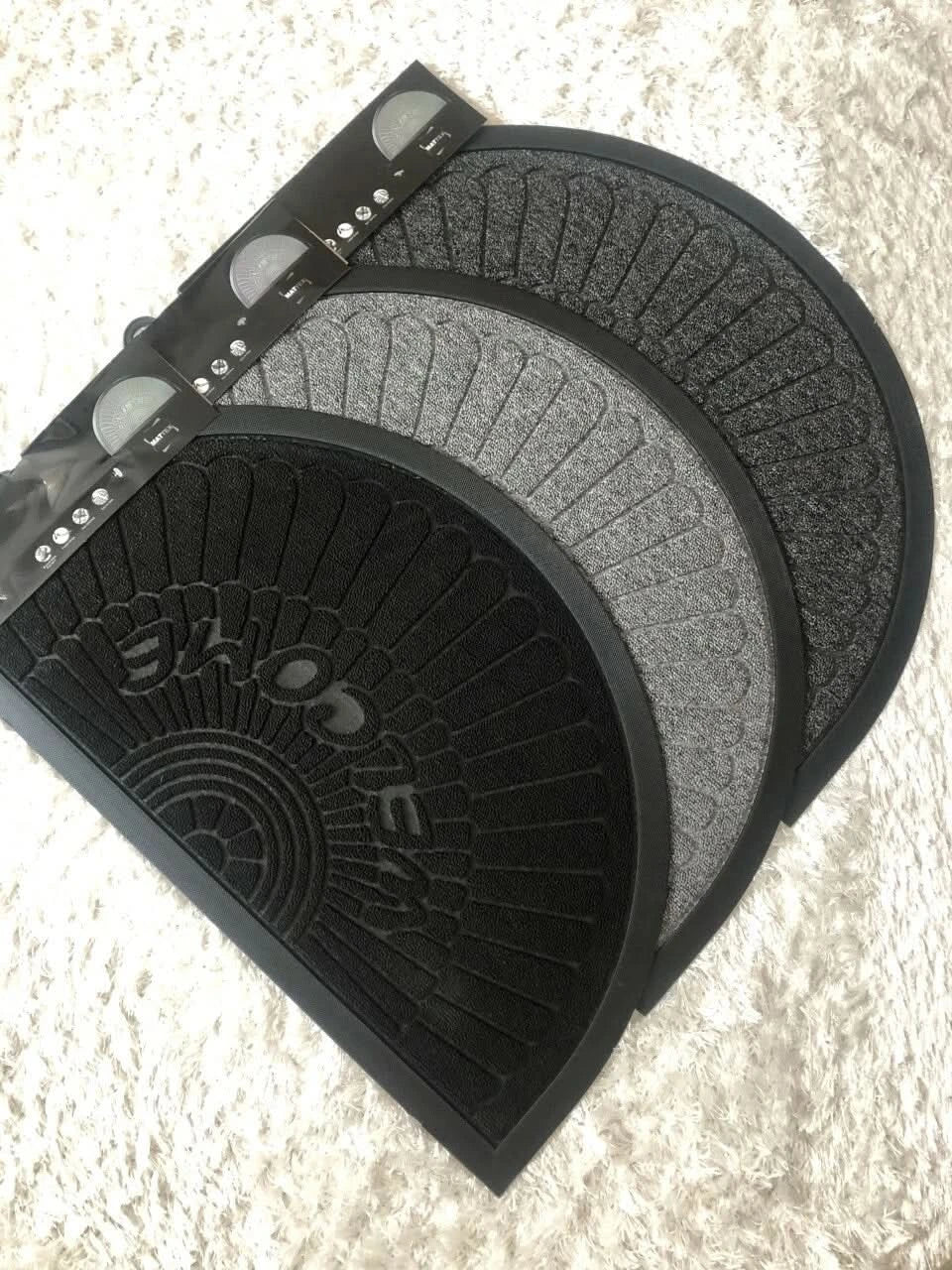 HALF MOON & RECTANGULAR STYLE DOOR MATS RUBBER BACK HEAVY DUTY INDOOR & OUTDOOR