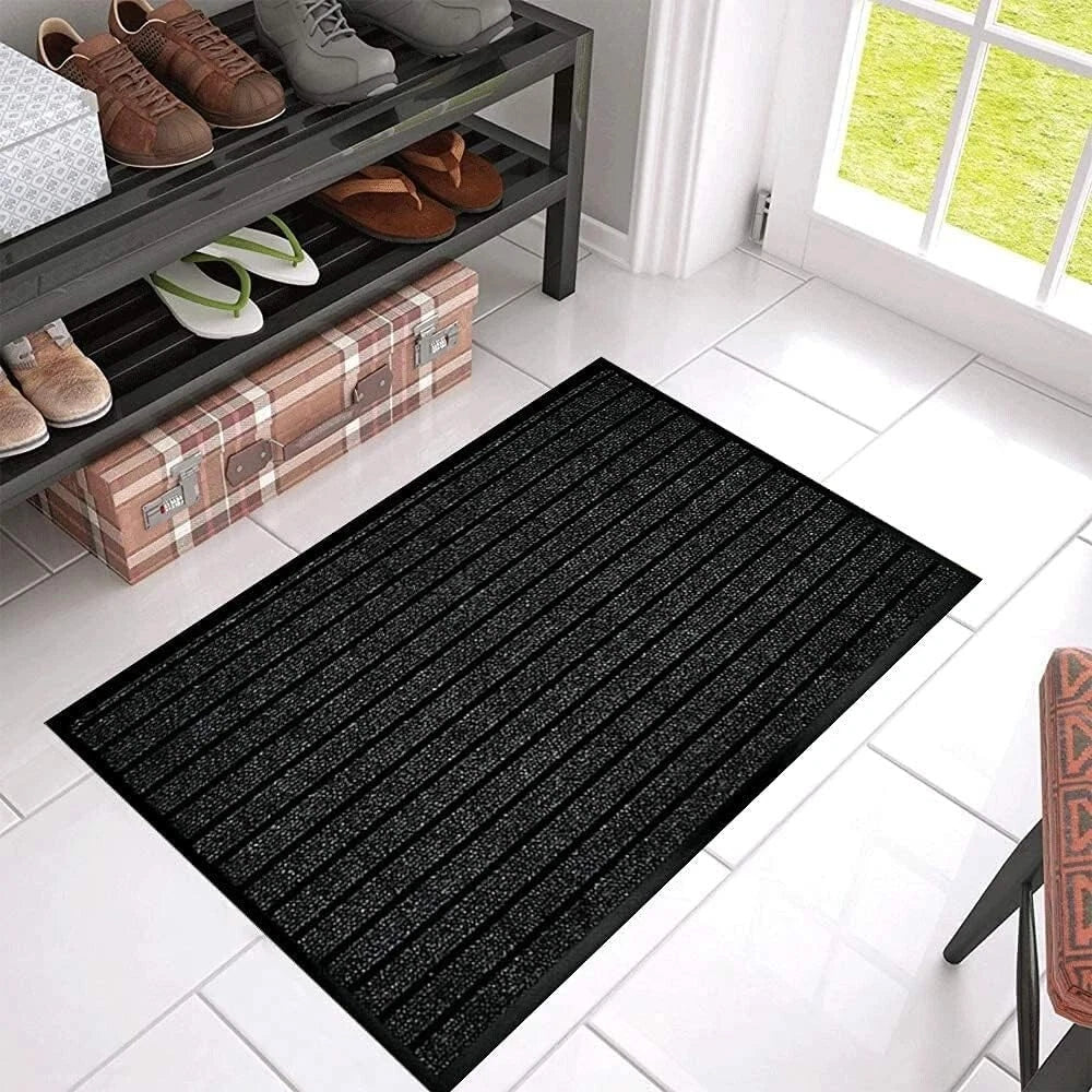 Heavy duty rubber non-slip washable carpet indoor and outdoor door mat (43*75cm)