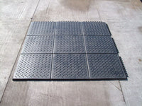 4pcs SOLID Rubber CHECKER Gym garage workshop gym floor mats (NOT cheap foam)