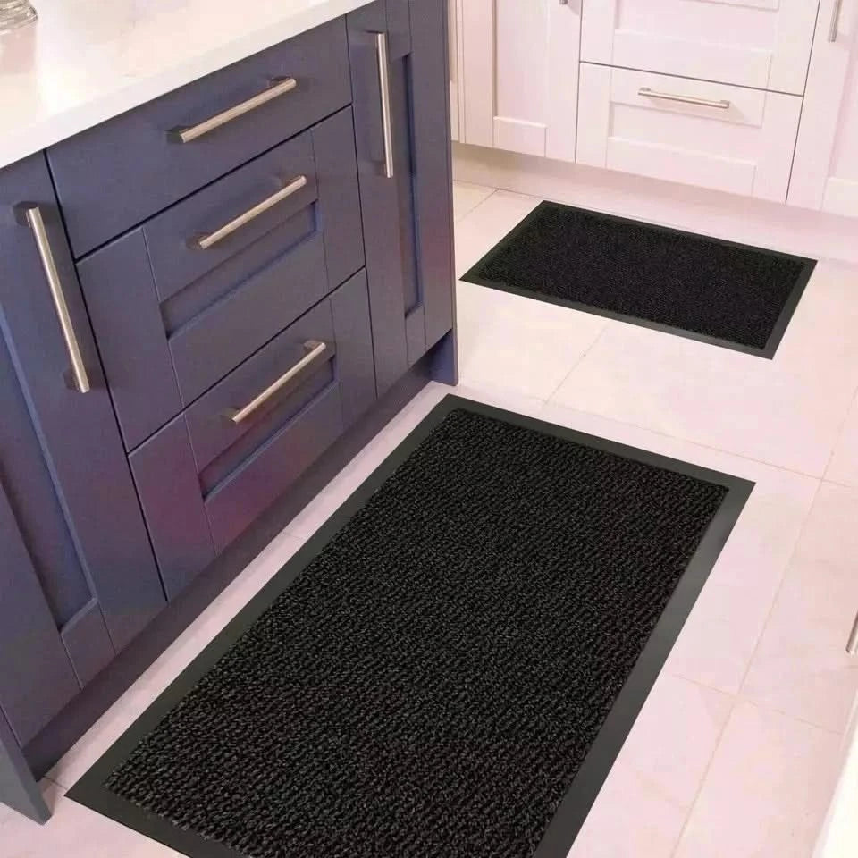 2PK Large Heavy Duty Rubber Barrier Non Slip Door Mat Runner Rugs Back Hall