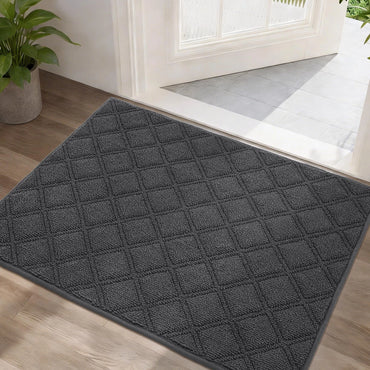 BEQHAUSE Dirt Trapper Door Mat 24" x 36", Non-Slip Washable Doormats Welcome ...