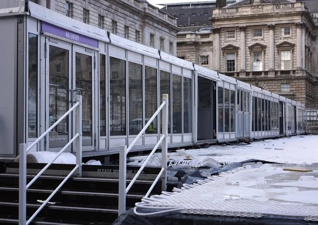 
Photo A2 Death of an Ice Rink London The ice mat melts away as the tempo c2014
