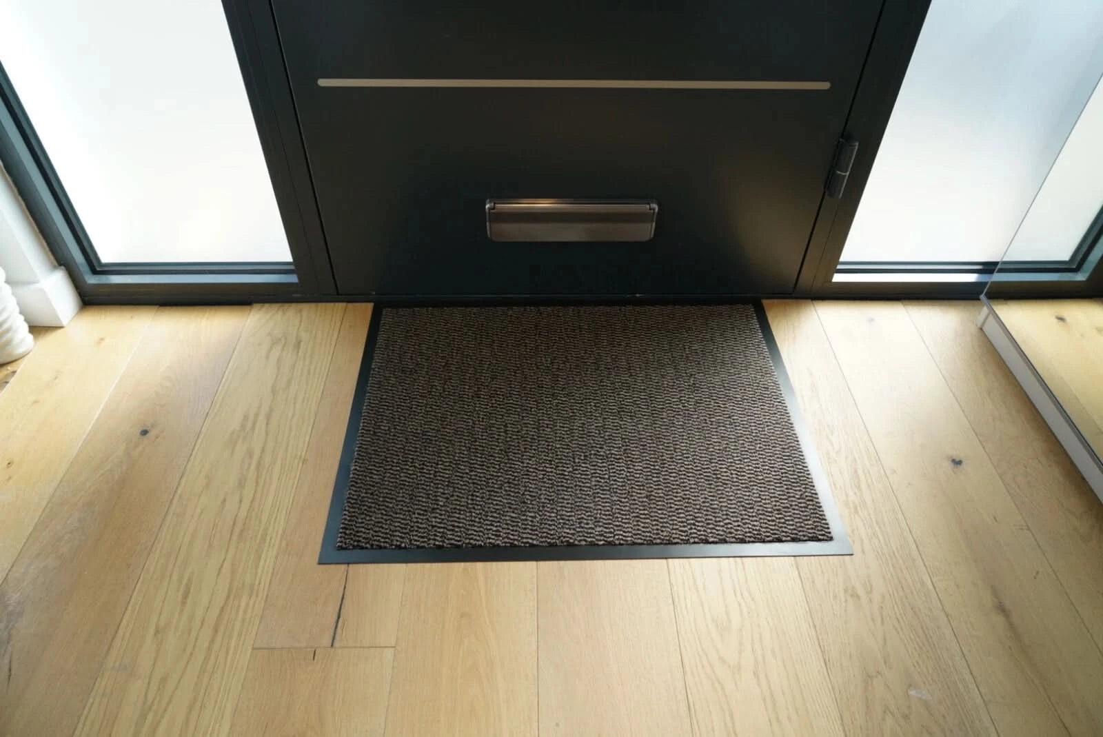 Non Slip Heavy Duty Dirt Rubber Edged PVC Barrier Door Entrance Mats - Brown