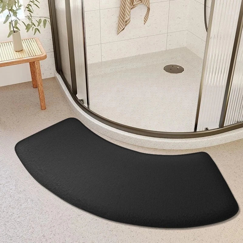 Bathroom Absorbent Mat Curved Door Toilet Shower Non Slip Thickened Foot Rug