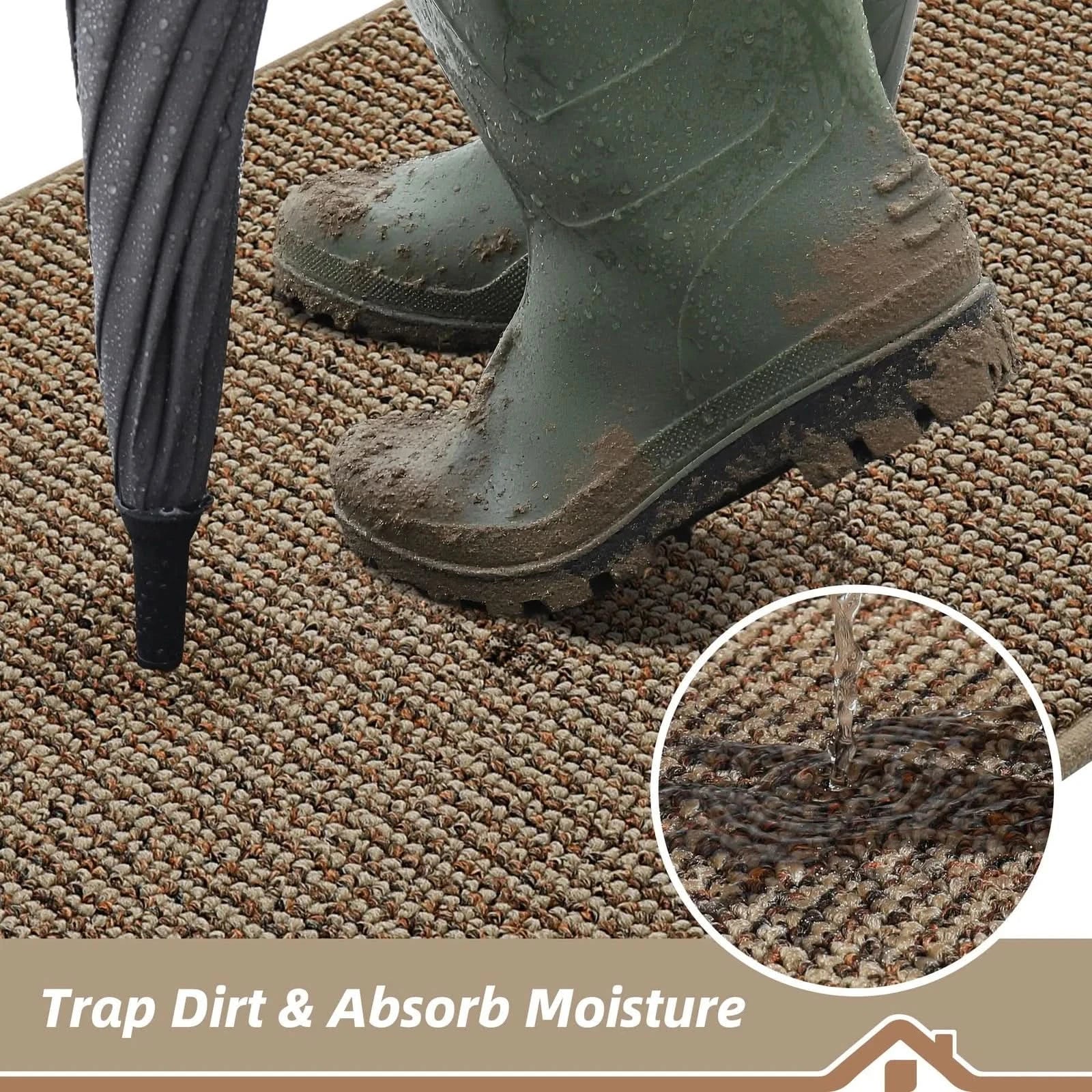Dirt Trapper Door Mat 20" x 32", Non-Slip Washable Doormats Entrance Mat, Dir...