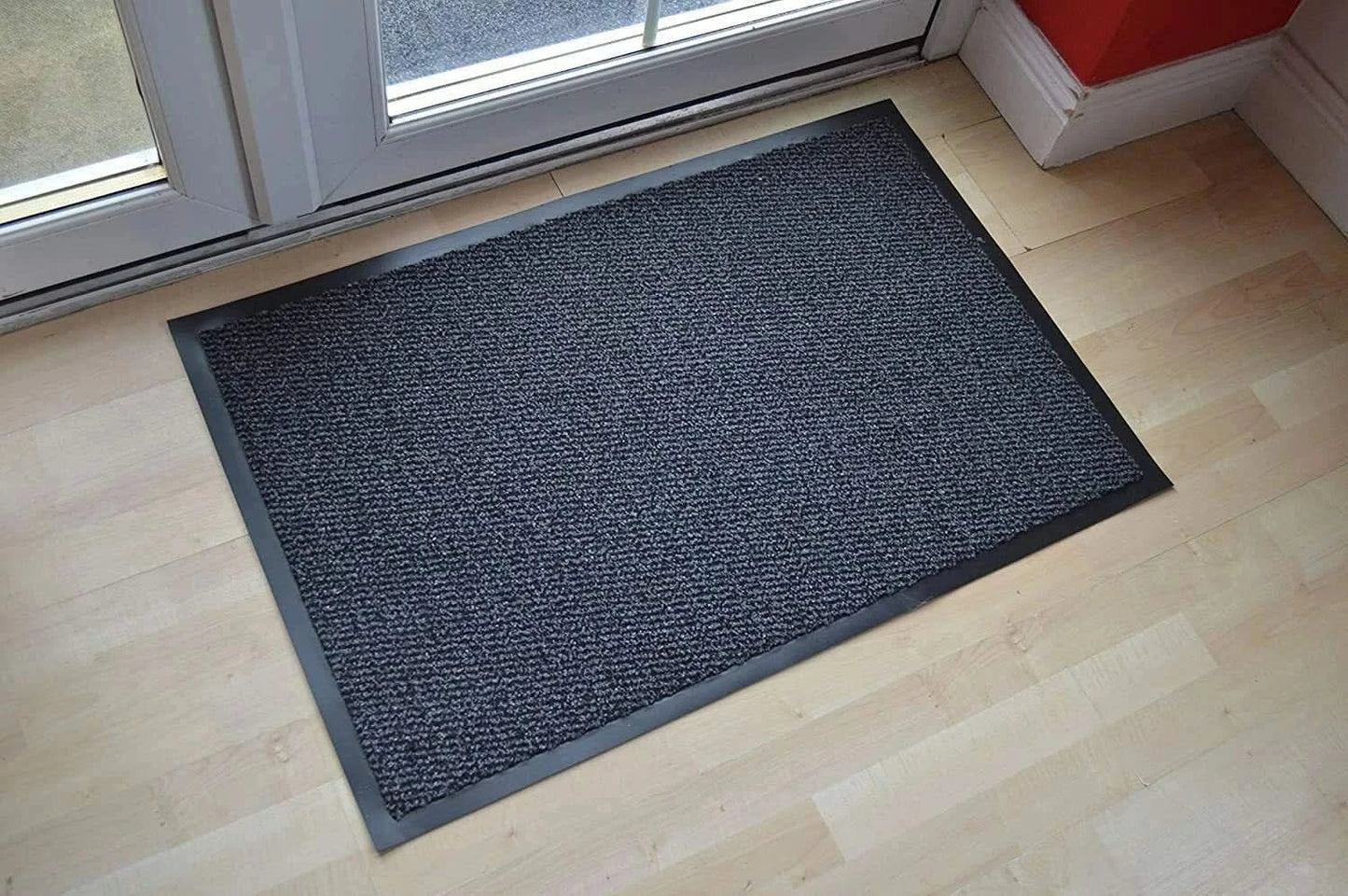 Barrier Mat Large Door Mat Rubber Backed Rug Anthracite (40 X 60cm)