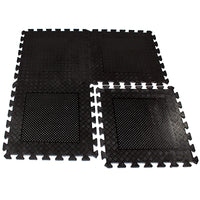 Heavy Duty Rubber Gym Mats Garage Flooring Tiles Commercial Interlocking 4pcs