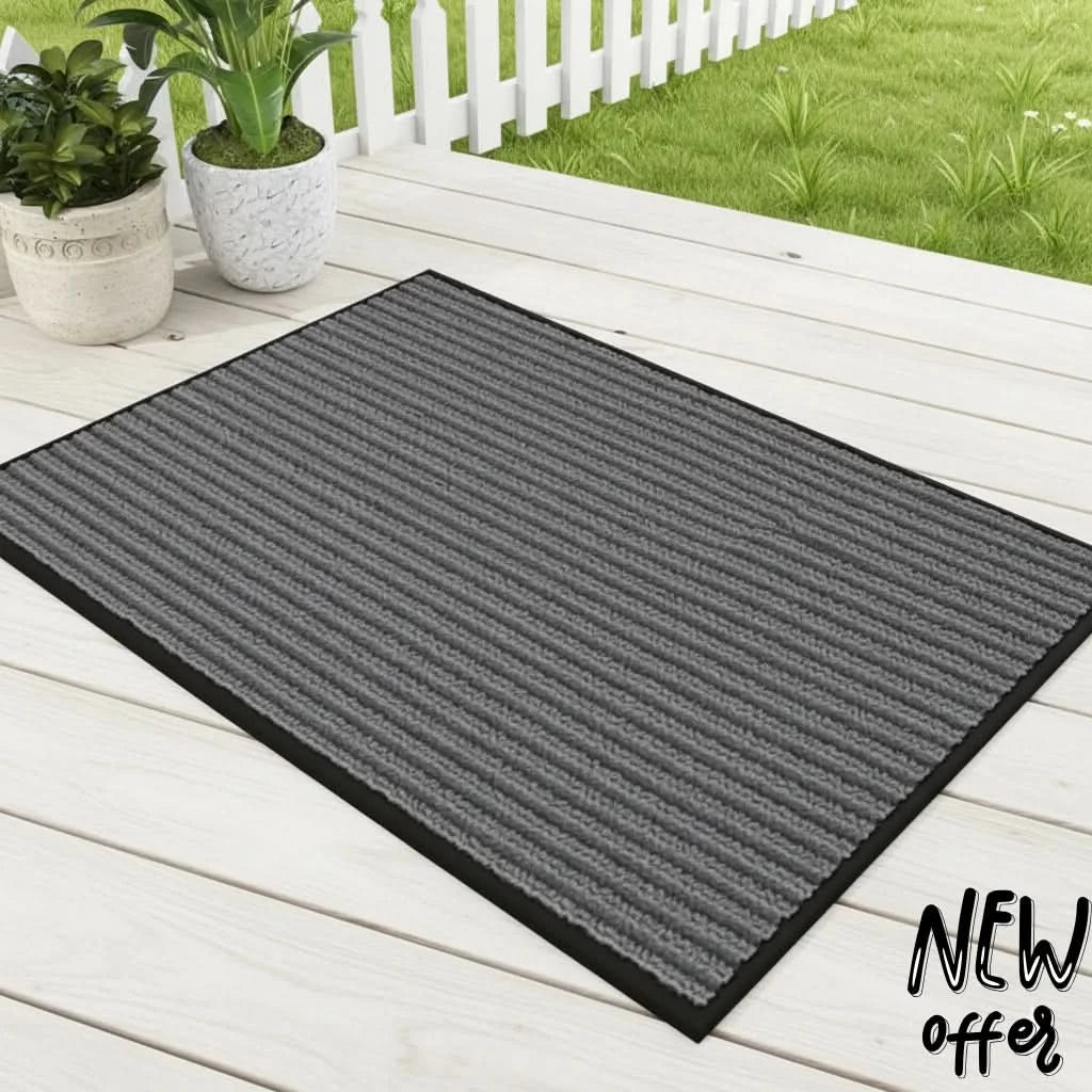 Heavy Duty Rubber Door Mat Non Slip Indoor Outdoor Entrance Floor Mat Washable