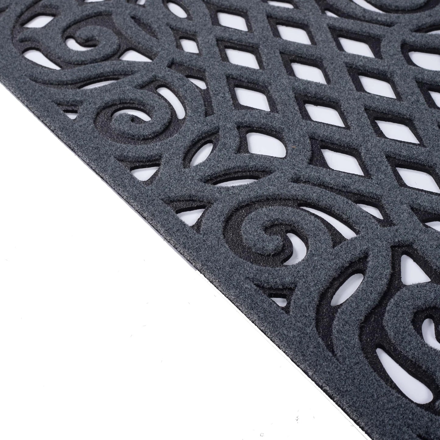 Nicoman Outdoor Rubber Door Mat, 41 x 61 cm (Rectangular), Grey (Drainage)