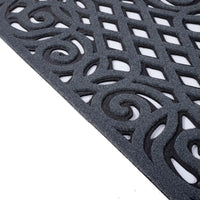 Nicoman Outdoor Rubber Door Mat, 41 x 61 cm (Rectangular), Grey (Drainage)