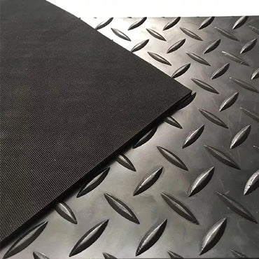 3MM Checker Rubber Flooring Matting Heavy Duty Black Mat Garage Large Diamond 2m