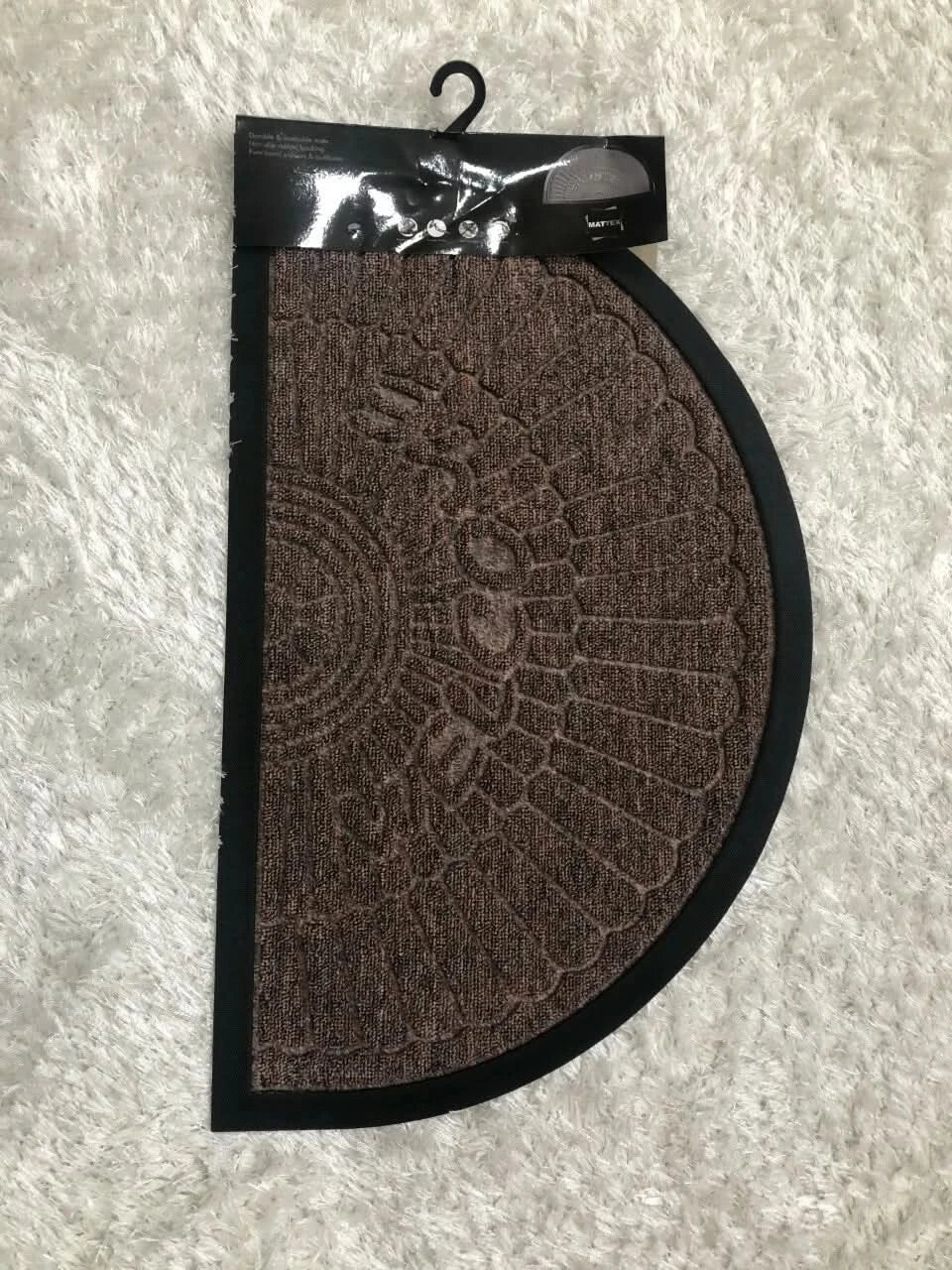 HALF MOON & RECTANGULAR STYLE DOOR MATS RUBBER BACK HEAVY DUTY INDOOR & OUTDOOR