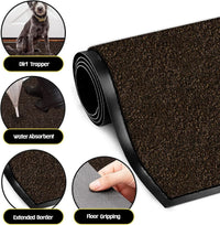 Heavy Duty Non Slip Rubber Back Barrier Door Mat Kitchen Doormats Hallway Rug