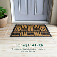 Non Slip Door Mat Natural Coir Front Entrance Rug Heavy Duty Large 60 x 40cm