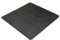 Rubber Gym Mat Floor Tiles | Heavy Duty 16mm Thick Interlocking 900mm Free POST