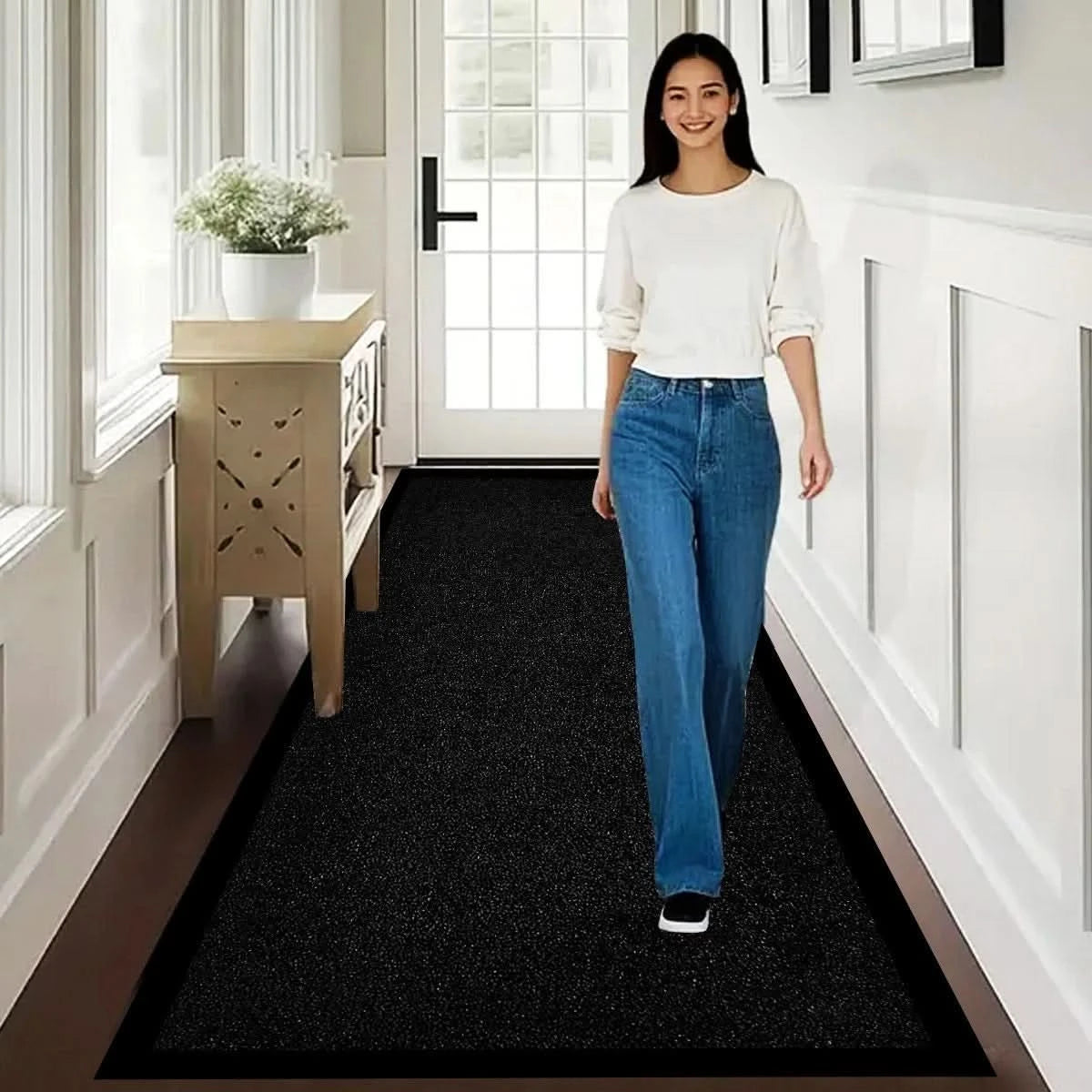 Non Slip Rubber Barrier Mat Runner Rug Long Hallway Non Slip Door Mats Floor Mat