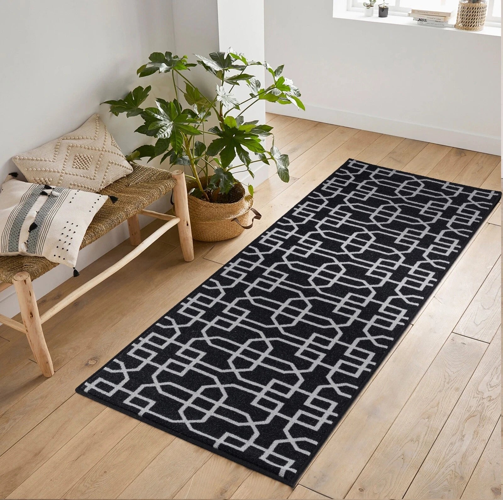 Non Slip Siam Trellis Kitchen, Corridor, Hallway Runners Rugs Mats