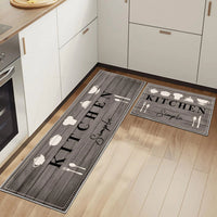 HSGLGNA Kitchen Rugs Runner Set of 2 Anti Fatigue Kitchen Floor Mat for Home