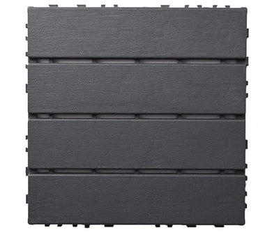 27PCS Garden Composite Interlocking Decking Floor Tiles 30x30cm Patio Deck Grey