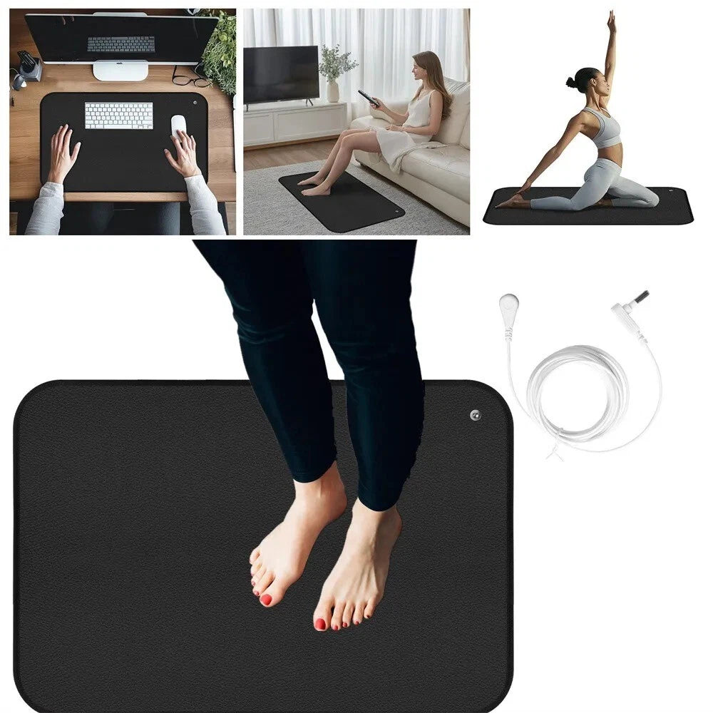 Grounding Mat for Improving Sleep Pain Relief Health With Earth Connected Recove