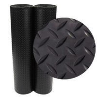 3MM Checker Rubber Flooring Matting Heavy Duty Black Mat Garage Large Diamond 5m