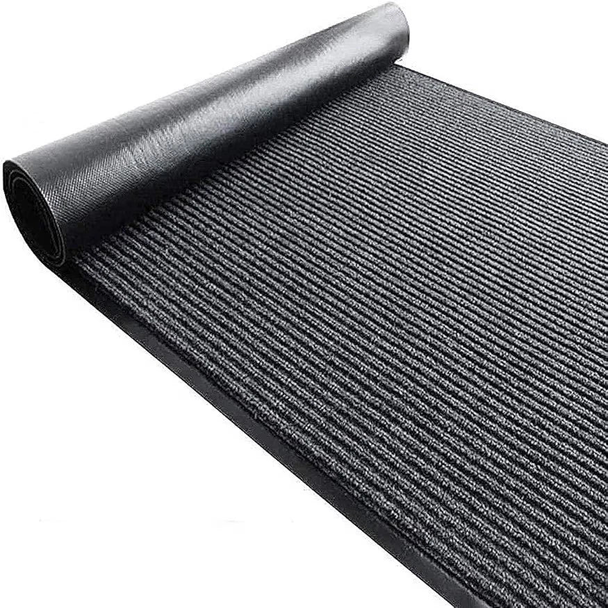 TANYOYO Commercial Door Mat 3x10ft Heavy Duty Entrance Floor Runner Grey Indoor