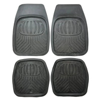 Heavy Duty Universal Car Floor Mats Black Rubber Deep Tray Mud Mats Set of 4 HD