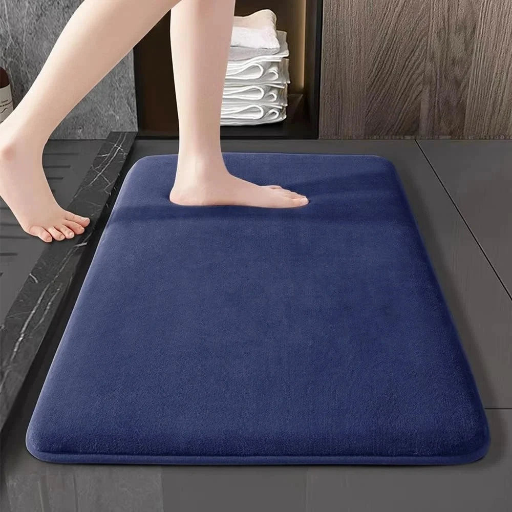 Super Absorbent Bath Mat Anti Slip Coral Velvet Bathroom Floor Door Mat UK