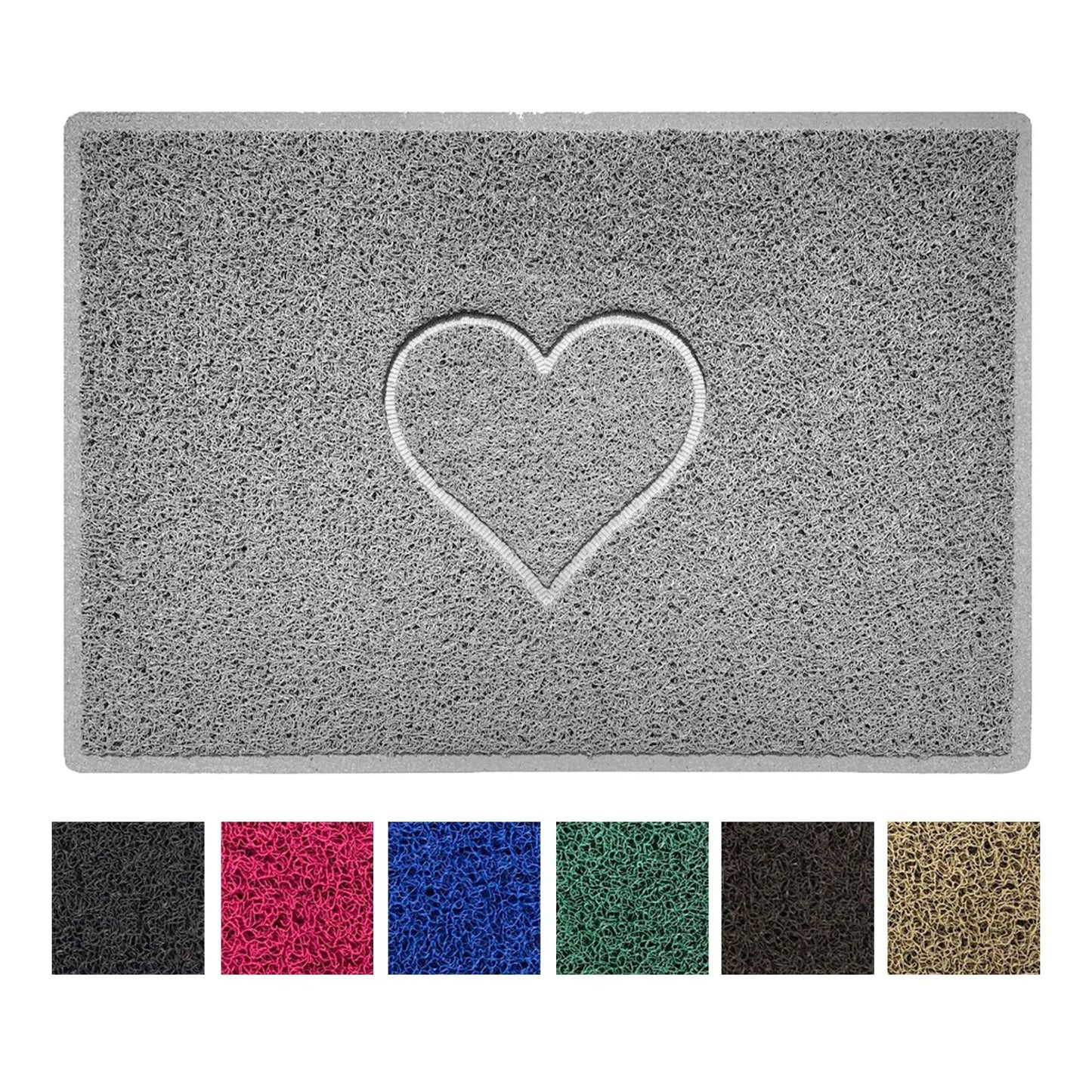 Heart Large Spaghetti Coil Indoor or Sheltered Outdoor Door Mat Doormat