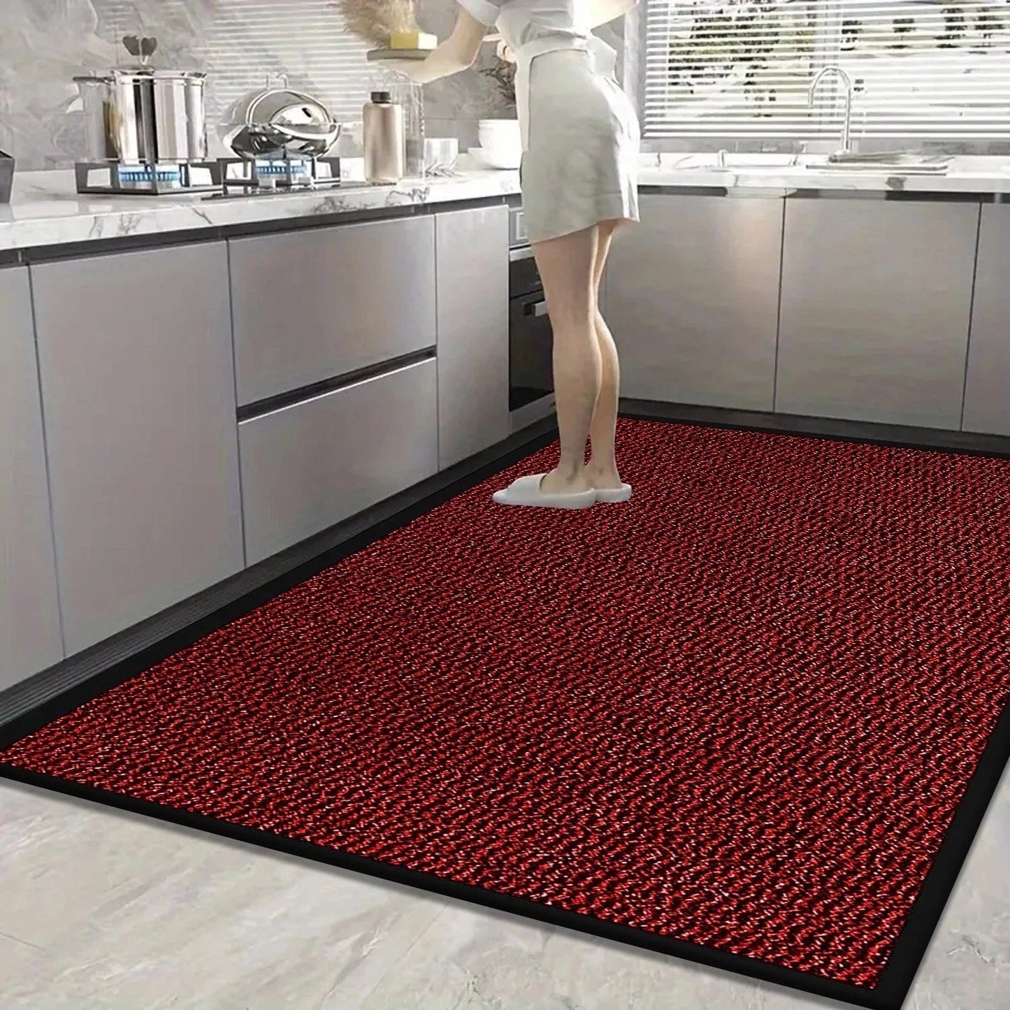 Large Heavy Duty Non Slip Rubber Door Mat Runner Rug Back Hallway & Kitchen