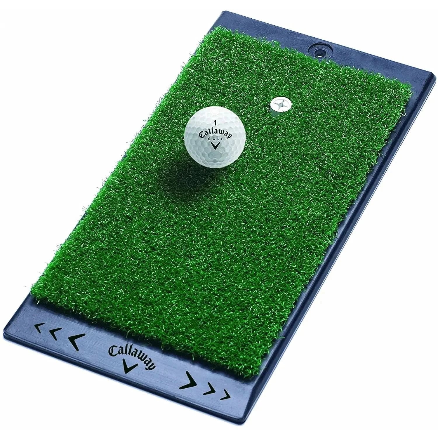 CALLAWAY LAUNCH ZONE GOLF PRACTICE MAT -HEAVY DUTY GOLF CHIPPING MAT +TEE HOLDER