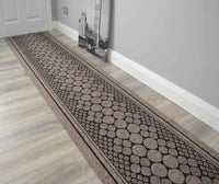 Beige Rugs Non-Slip Long Hall Runners Rubber Backed Brown Heavy Duty Small Mats