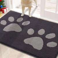 Dog Door Mat for Muddy Paws, Absorbent Dirt Trapper Washable Indoor Doormats, No