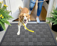 Heavy Duty Front Door Mat 29x17 Non Slip Rubber Doormat Indoor Outdoor Entry
