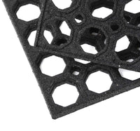Honeycomb Outdoor Rubber Ring Entrance Floor Door Mat, Heavy Duty Drianage Matt
