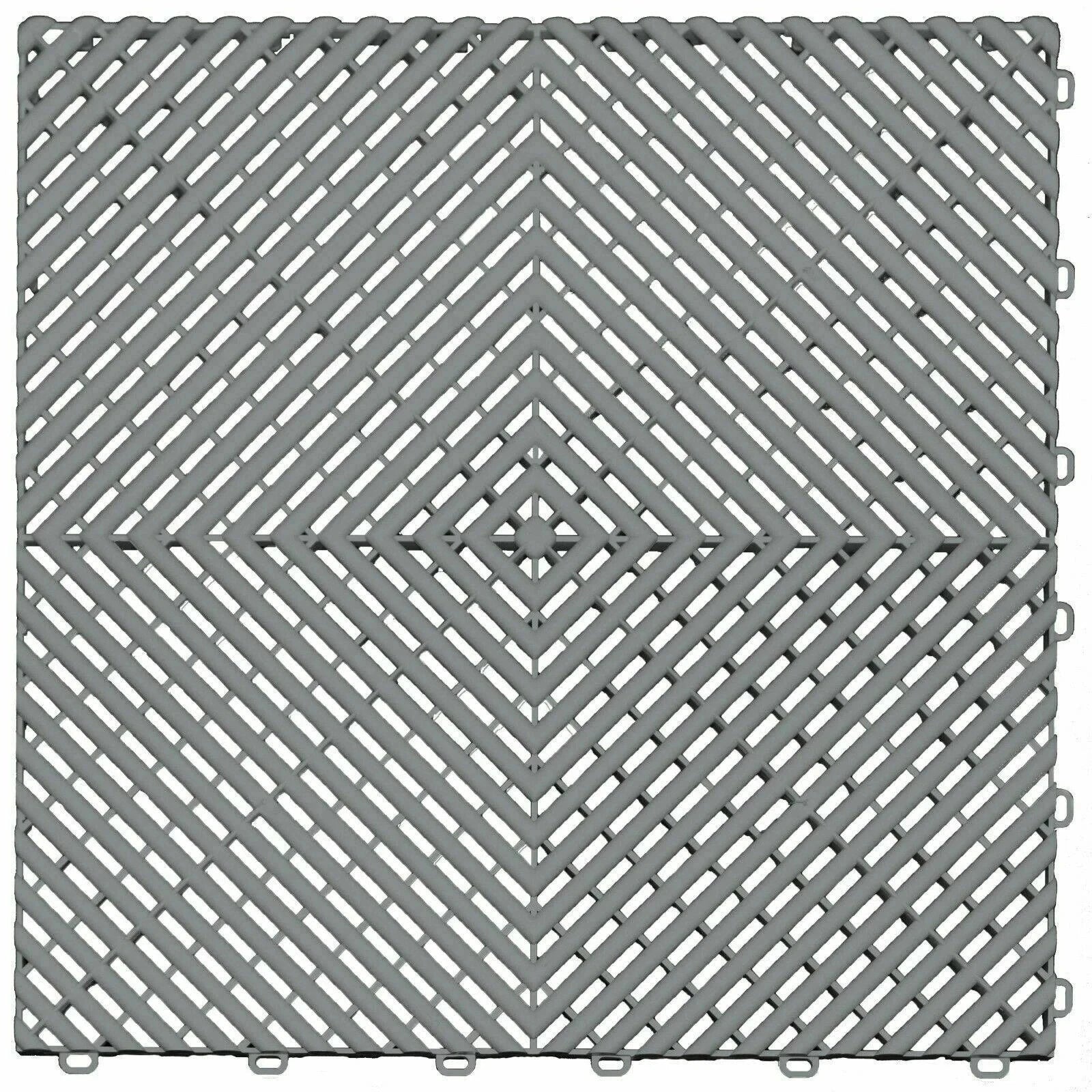 PVC Floor Tiles Heavy Duty Vented Interlocking Gym Floor Workshop | 40cm x 40cm
