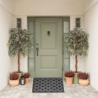Heavy Duty Rubber Door Mat Non-Slip Dirt Scraper for Garden Front Entrance Eye
