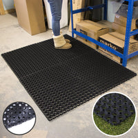 Non Slip Door Mat Rubber Ring Heavy Duty Outdoor Entrance Stable Drainage Large