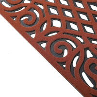 Victorian Terracotta Recycled Rubber Door Mat Outdoor Non-Slip Entrance Mat