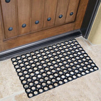 Large Door Mat Heavy Duty Entrance Hollow Rubber Mat Outdoor Non Slip 50x100cm