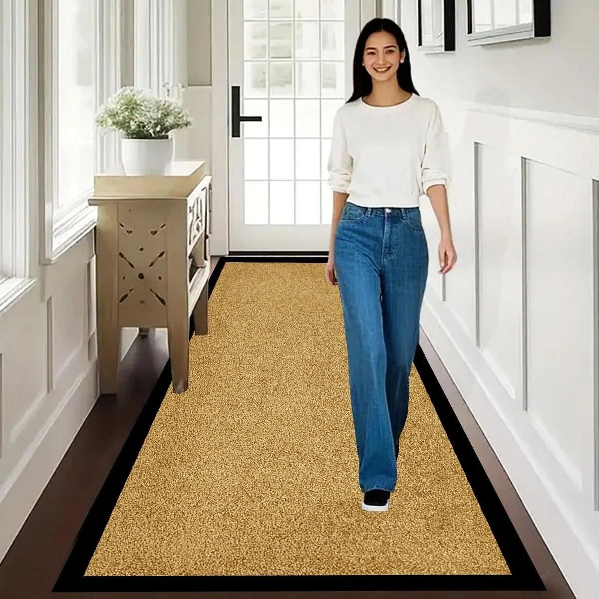 Non Slip Rubber Barrier Mat Runner Rug Long Hallway Non Slip Door Mats Floor Mat