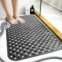 Anti-Mold Rubber Bath Mat Non Slip Bathtub Strong Suction Extra Large Shower Mat